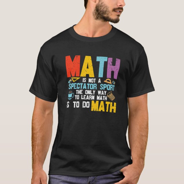 Math är inte en idrottsutövare i idrottsvärlden t shirt (Framsida)