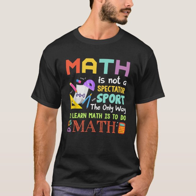 Math är inte en idrottsutövare. t shirt (Framsida)