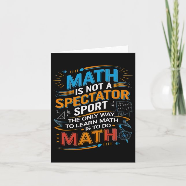 Math är inte en spectator som idrottslärare tillba kort (Framsida)