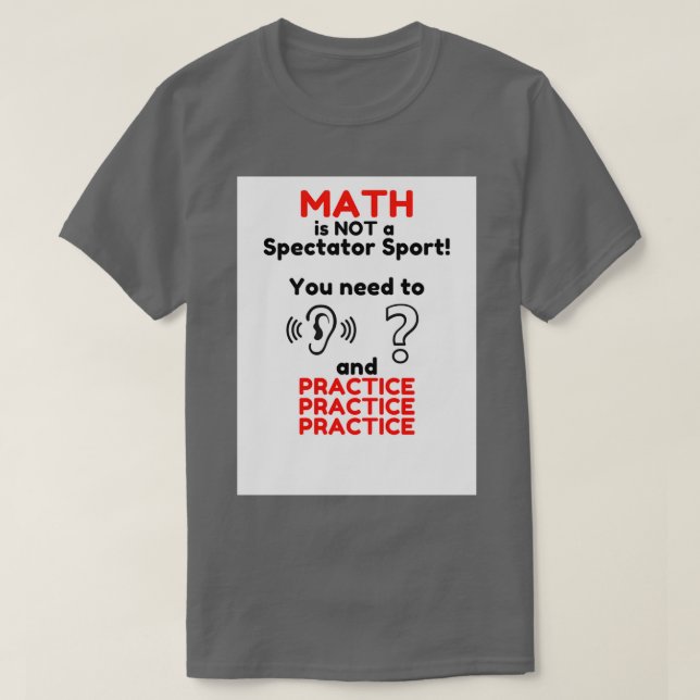 Math är inte en Spectator Sport 3 T Shirt (Design framsida)