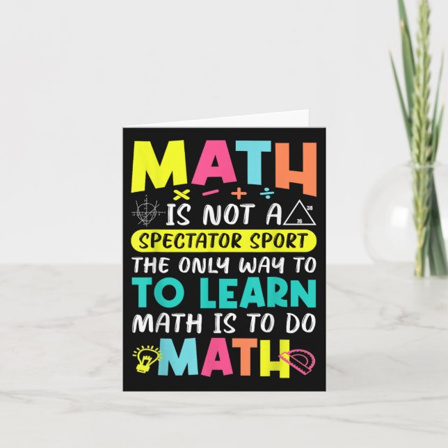 Math är inte en spektator som idrottar Roligten Ba Kort (Framsida)