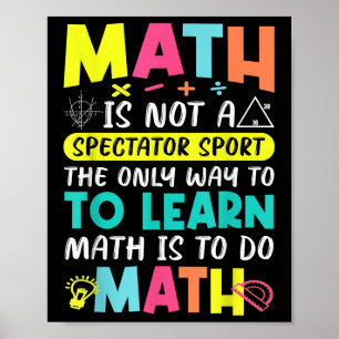 Math är inte en spektator som idrottar Roligten Ba Poster