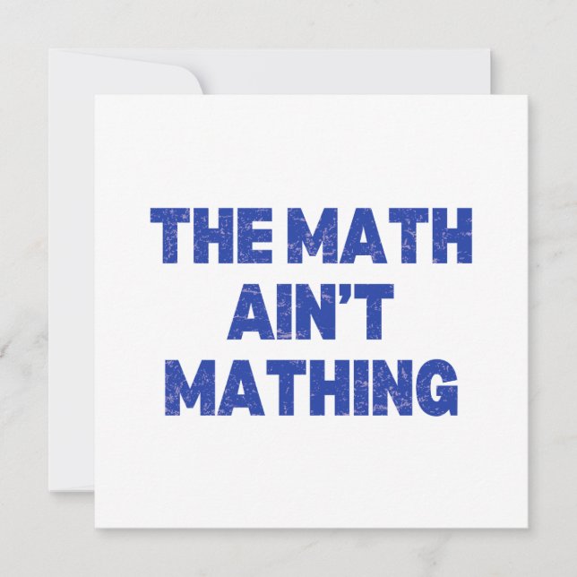 Math är inte Mathing Kort (Framsida)