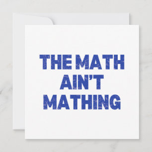 Math är inte Mathing Kort