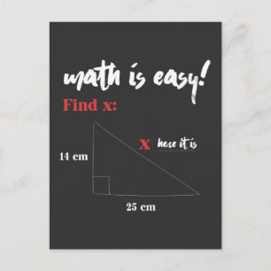Math är lättläst Math Teacher Joke Vykort