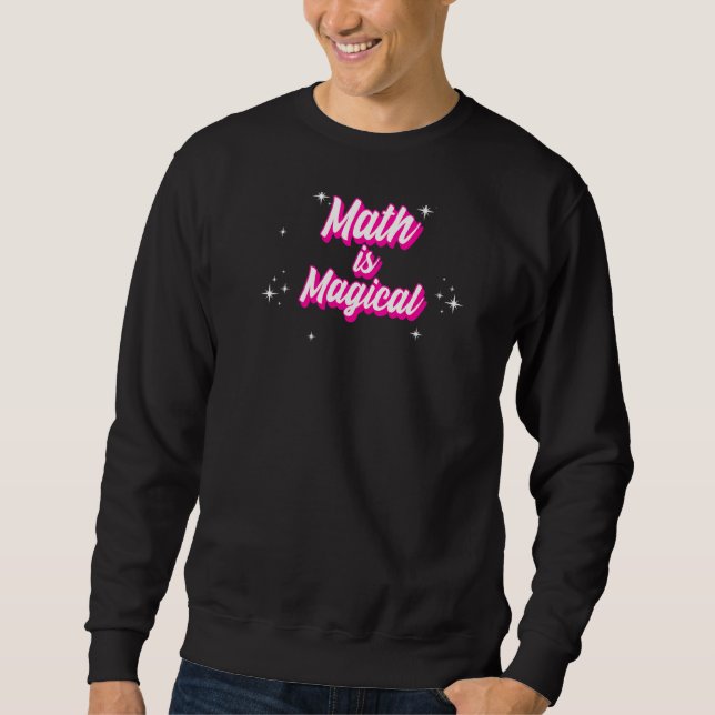Math är Magic Cute Math Teacher Lång Ärmad Tröja (Framsida)