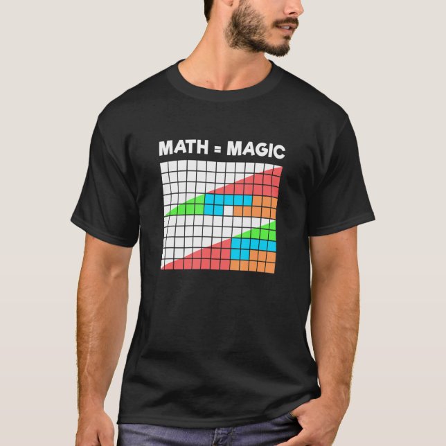 Math är Magic Magic Triangle Puzzle T Shirt (Framsida)
