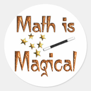 Math är Magic Runt Klistermärke