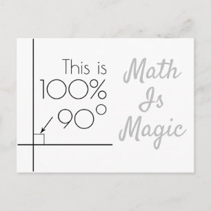Math är magiskt, roligt anpassade vykort