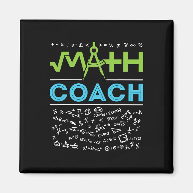 Math är min första Sylt-dag Back to school Math Te Magnet (Framsidan)