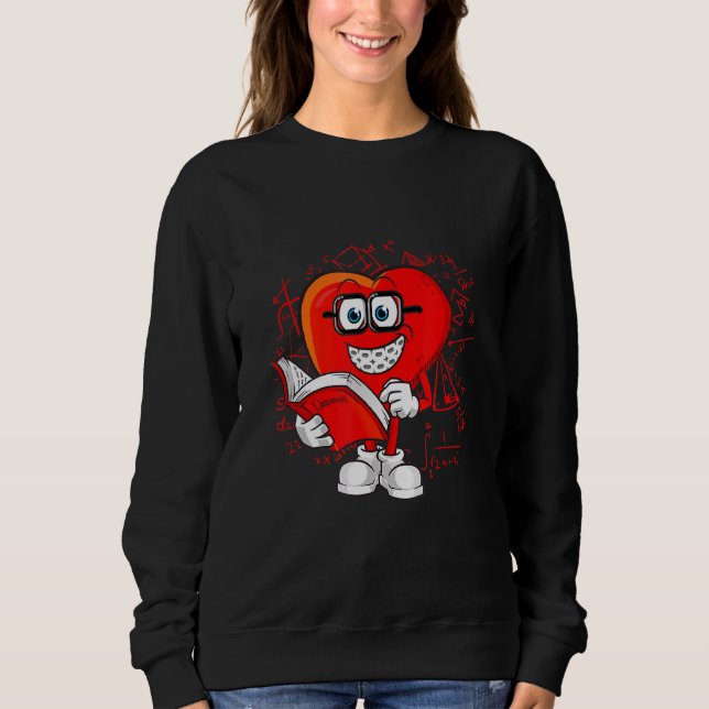 Math är min Kärlek Heart Shape Mathematics Teacher T Shirt (Framsida)