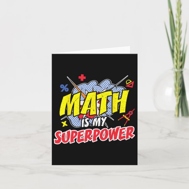 Math är min supermaktsfärliga lärare i Pi Day Teac Kort (Framsida)