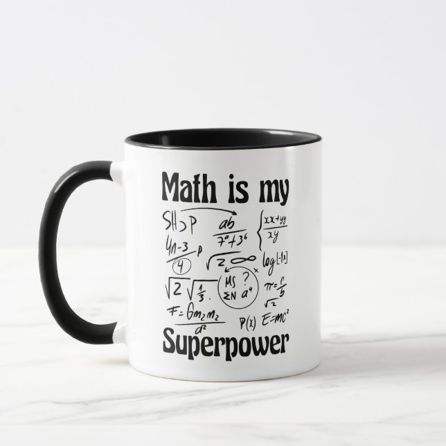 MATH ÄR MIN SUPERPOWER MUGG (Vänster)