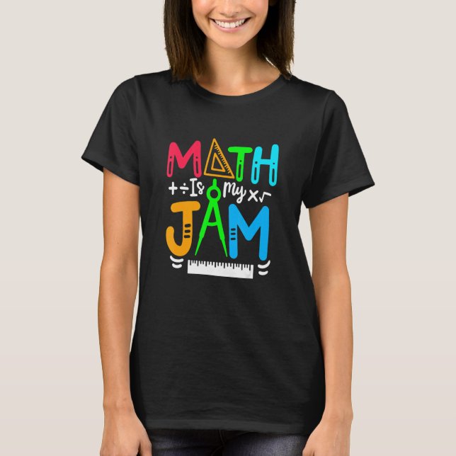Math är min Sylt Math-lärare 100 dagar tillbaka ti T Shirt (Framsida)