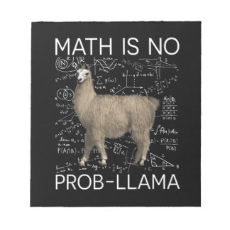 Math är No Prob-Llama - Math Llama Teacher Anteckningsblock