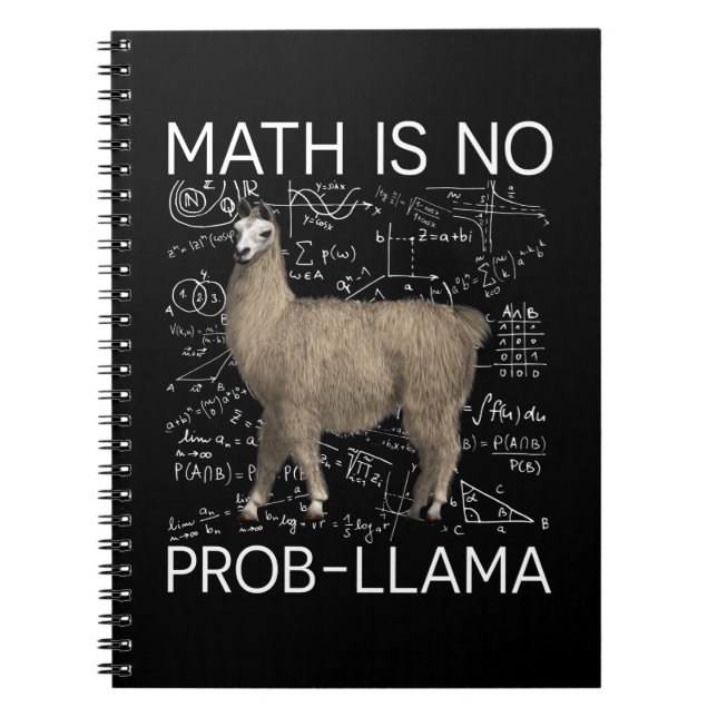 Math är No Prob-Llama - Math Llama Teacher Anteckningsbok (Framsidan)