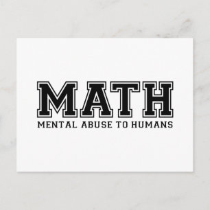 MATH är psykiskt övergrepp mot människor Vykort