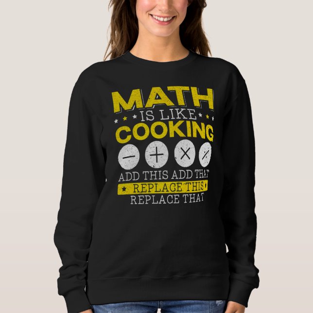Math är som att koka matematikens algebra-nummer t shirt (Framsida)