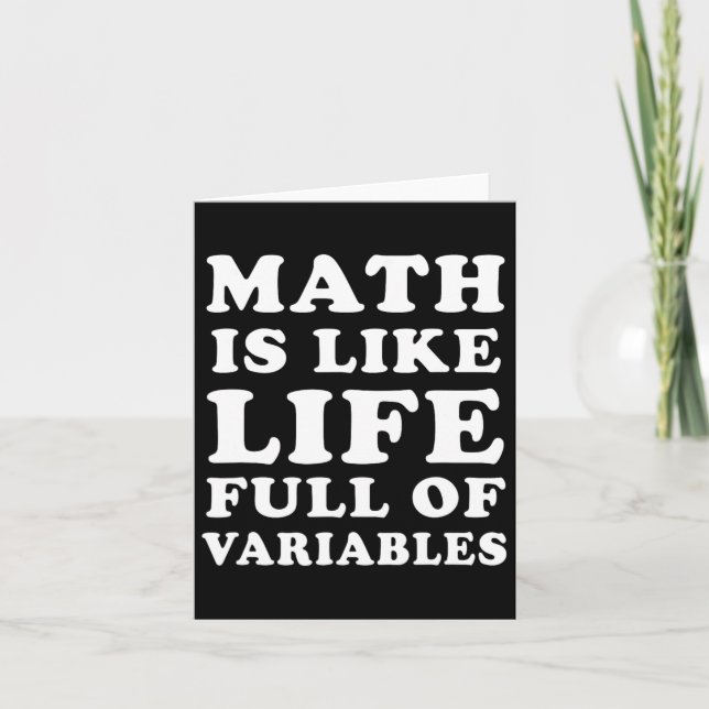 Math är som Life Funny Math Teacher Joke Manar Wom Kort (Framsida)