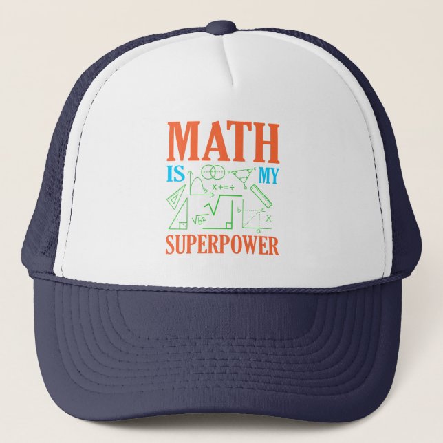 Math är Superpower Teacher Mathematics Math Keps (Framsida)
