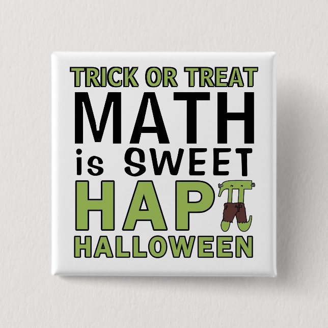 Math är Sweet Happy halloween Pi Teacher Funny Knapp (Framsida)