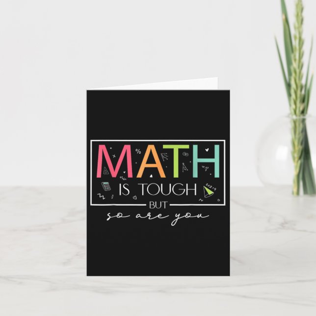 Math är Tuff, men är du Back to school Math T Kort (Framsida)