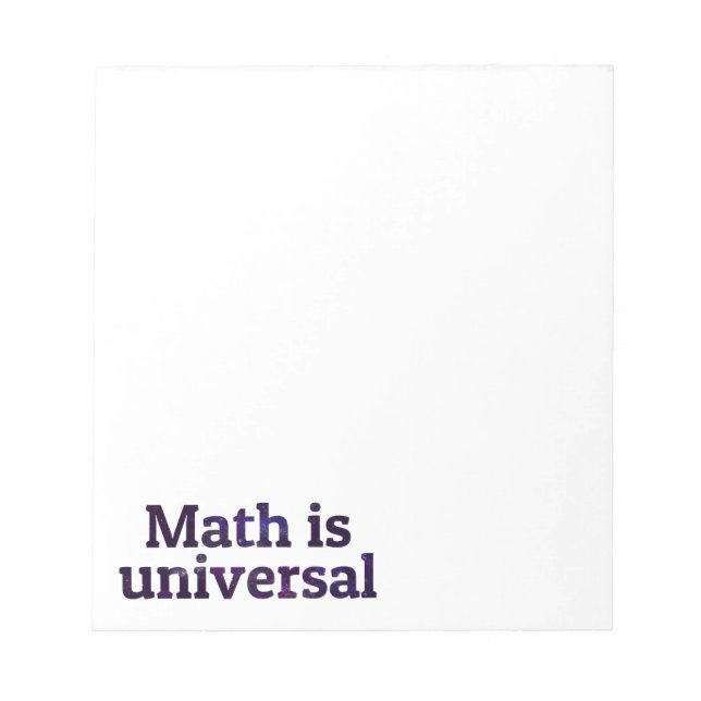 Math är universell galaxi anteckningsblock (Framsida)