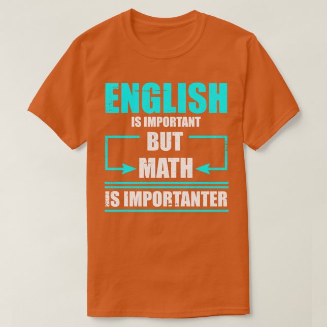 Math är viktig matematiklärare Student Al T Shirt (Design framsida)