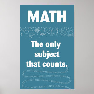 Math bara subjekt som räknas. poster
