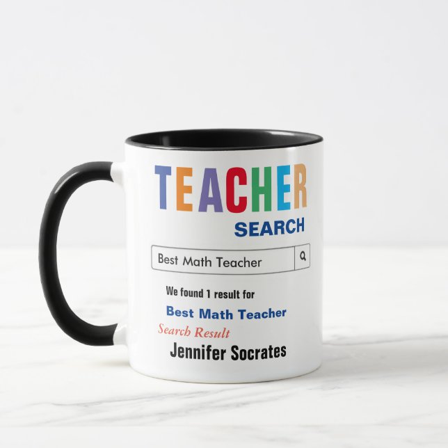 Math Best Teacher Gift Mugg (Vänster)