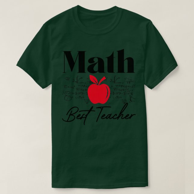 Math Best Teacher T Shirt (Design framsida)