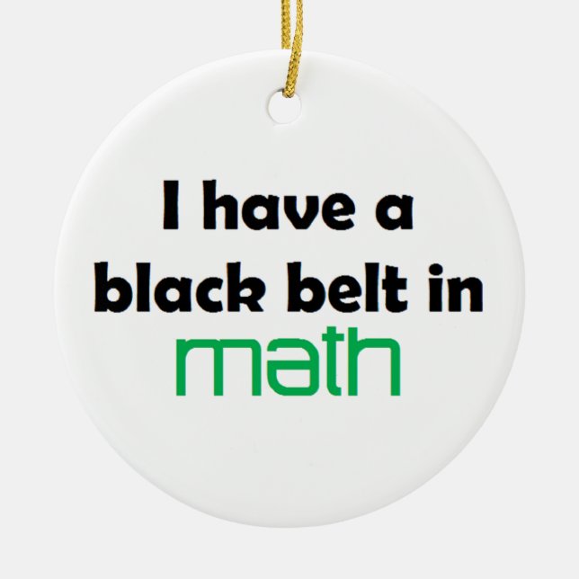 Math Black bälte Julgransprydnad Keramik (Framsidan)