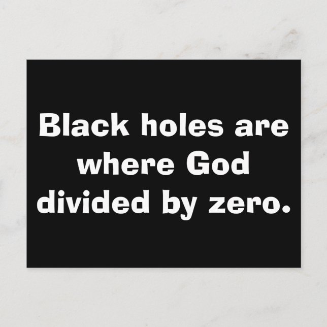 Math Black Hål-vykort Vykort (Framsida)