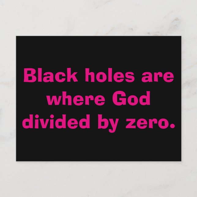 Math Black Hål-vykort Vykort (Framsida)