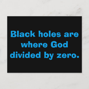 Math Black Hål-vykort Vykort