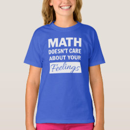 Math bryr sig inte om vit textskiva t shirt