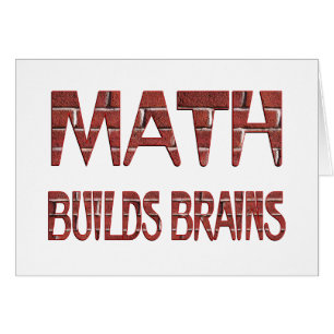 Math bygger hjärnor hälsningskort