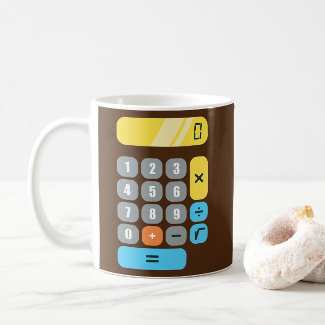 Math Calculator Mathematics Teacher Student Kaffemugg (Med munk)