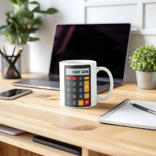 Math Calculator Personlig Namn Kaffemugg