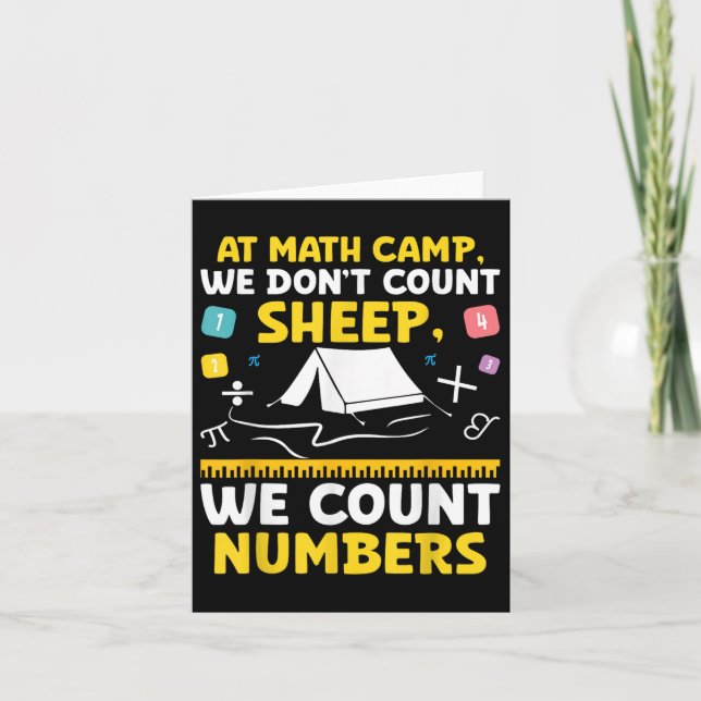 Math Camp Math Camper Mathematician Camping Mathem Kort (Framsida)