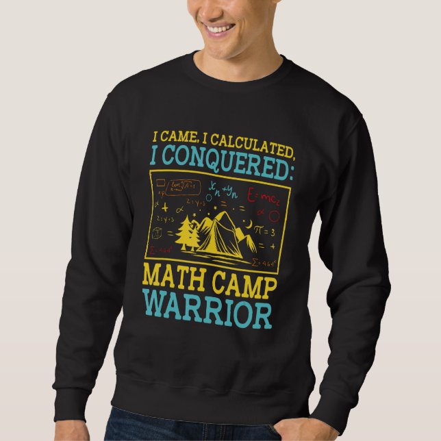 Math Camp Math Camper Mathematician Camping Mathem Lång Ärmad Tröja (Framsida)