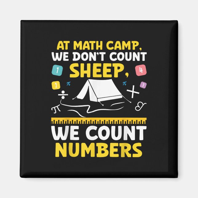 Math Camp Math Camper Mathematician Camping Mathem Magnet (Framsidan)