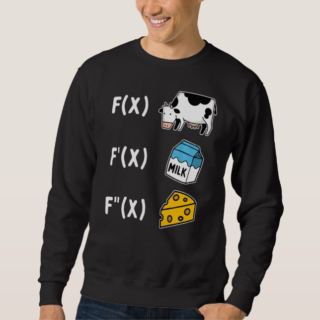 Math Cheese Formas Lång Ärmad Tröja (Framsida)