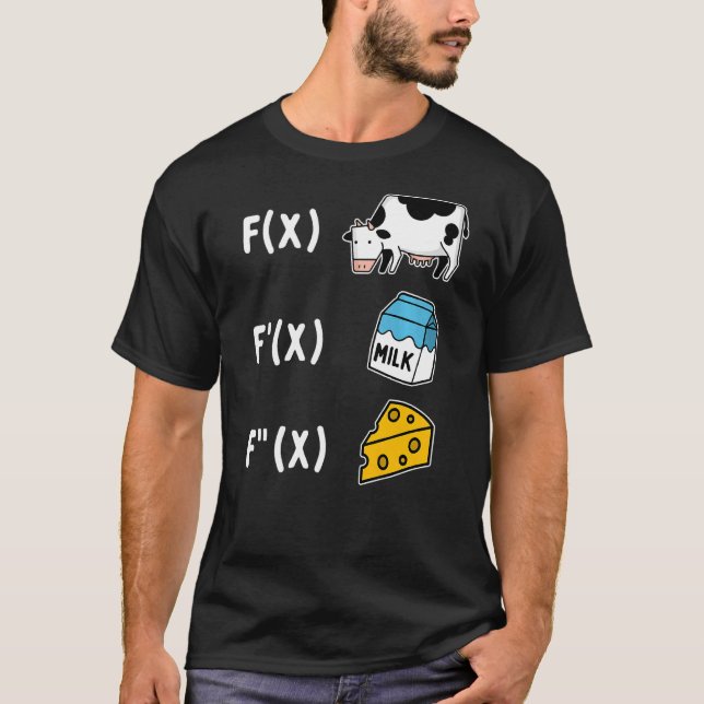 Math Cheese Formas T Shirt (Framsida)