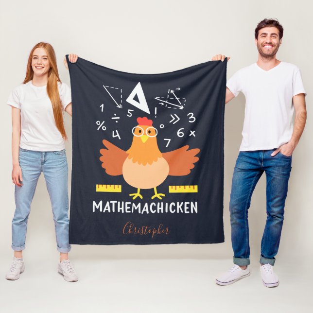 Math Chicken Gag Funny Mathemachicken Lärare Fleecefilt (På plats)