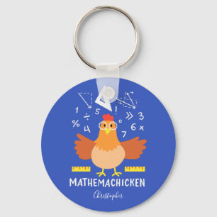 Math Chicken Gag Funny Mathemachicken Lärare Nyckelring