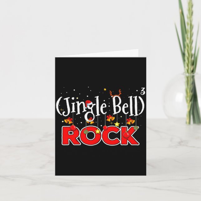 Math Christmas Jingle Bells Rock Math Funny Christ Kort (Framsida)