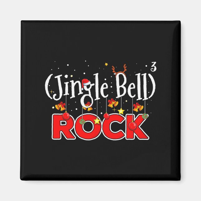 Math Christmas Jingle Bells Rock Math Funny Christ Magnet (Framsidan)