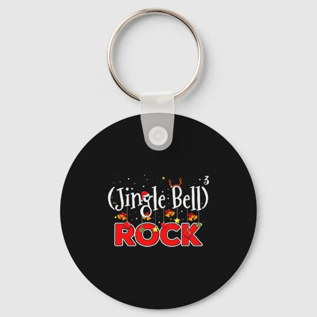 Math Christmas Jingle Bells Rock Math Funny Christ Nyckelring (Framsida)
