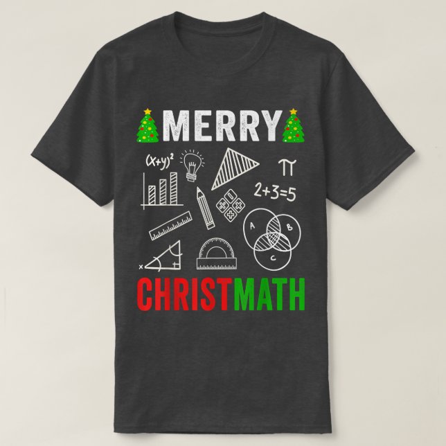 Math Christmas  Merry Christmas Math Teacher Women T Shirt (Design framsida)